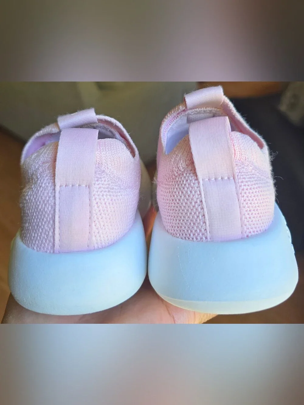 Sz 9 Toddler Girl's ADIDAS BUBBLECOMFY Pink Slip-on Shoes